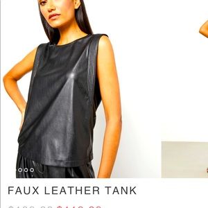 NWT BCBG FAUX LEATHER TANK